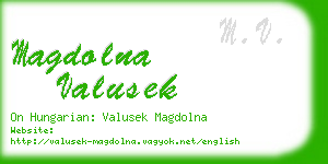 magdolna valusek business card